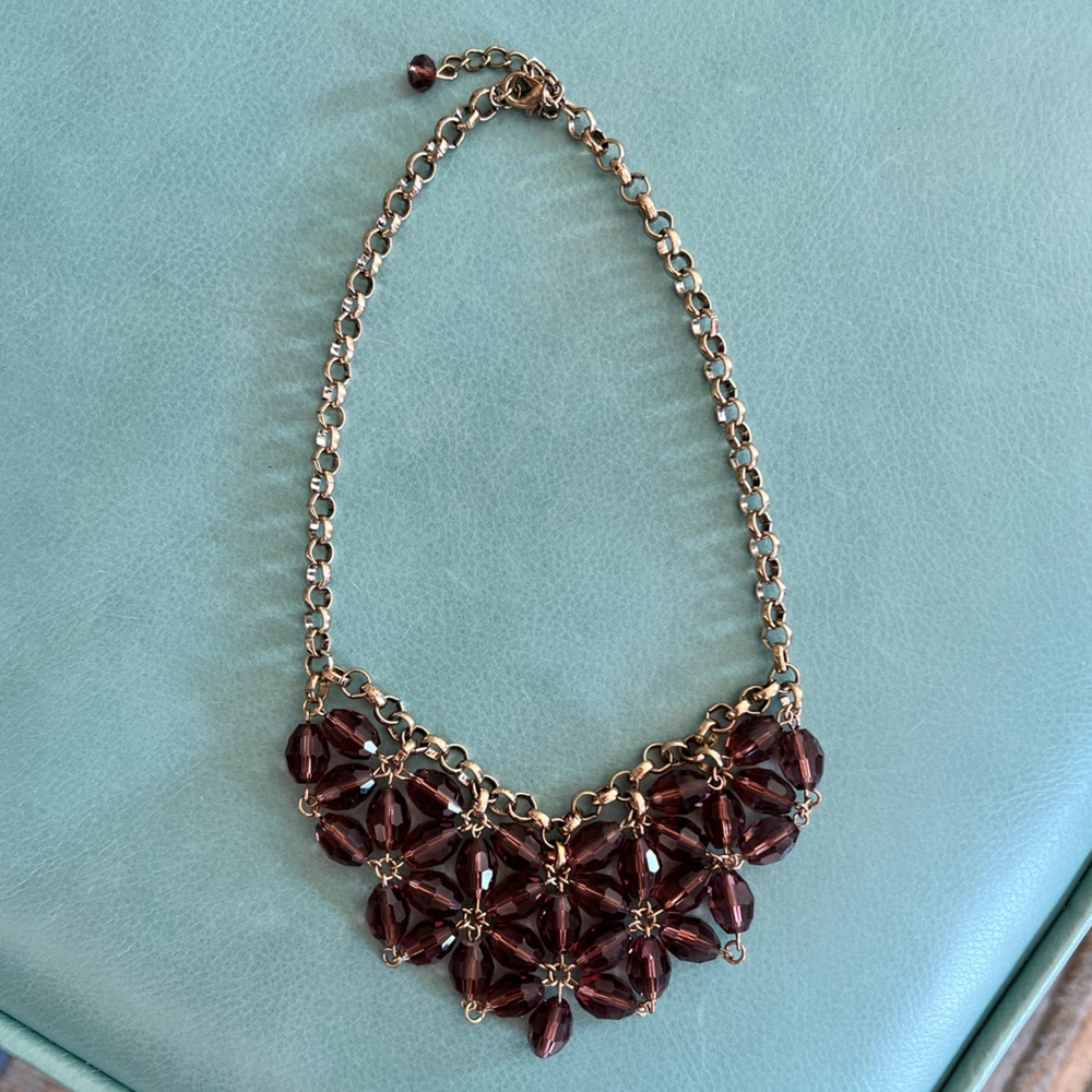 Purple and gold stone Kate Spade necklace